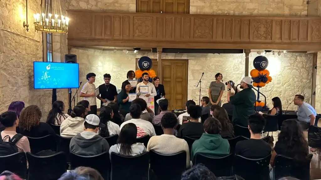 Students gather for at San Antonio Startup Week for a Pitch Competition